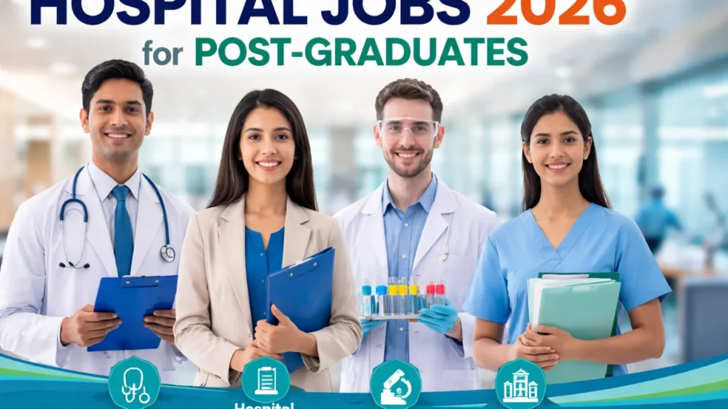 Hospital Jobs 2026 for Post-Graduation – Medical Officer, Hospital Administrator, Research Staff & Support Staff Recruitment Hospital Jobs 2026